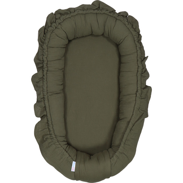 MamaLoes Soft Cotton Ruffle Groen Babynest ML020124