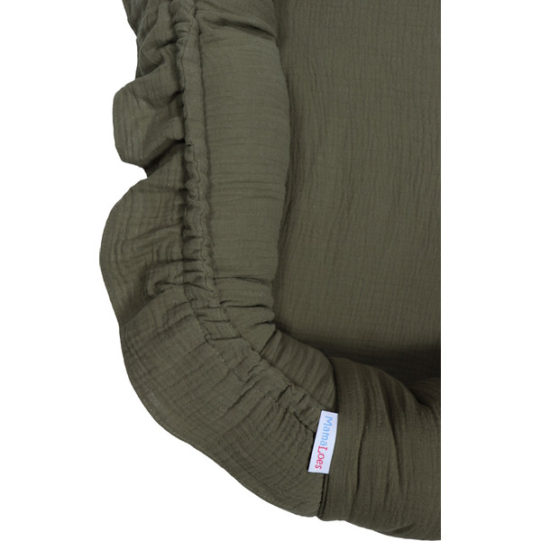 MamaLoes Soft Cotton Ruffle Groen Babynest ML020124