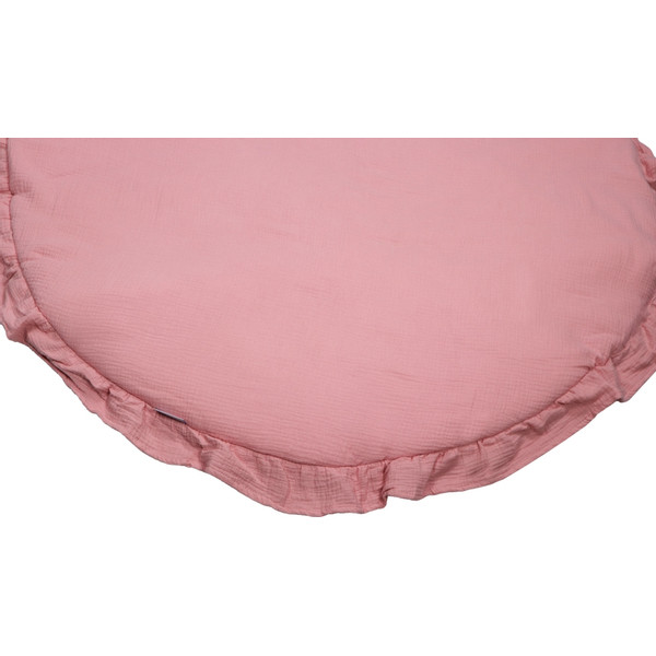 MamaLoes Soft Cotton Ruffle Licht Roze 90 cm Rond Boxkleed ML020245