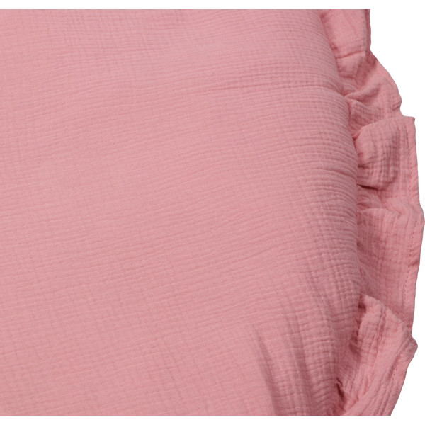 MamaLoes Soft Cotton Ruffle Licht Roze 90 cm Rond Boxkleed ML020245