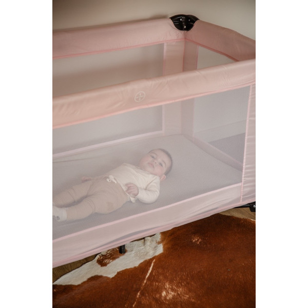 MamaLoes Soof Roze Campingbed + Opvouwbaar Matras in Tas