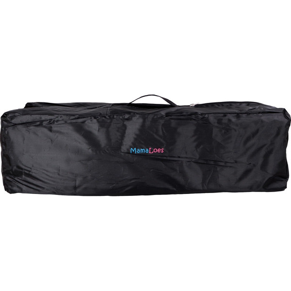 MamaLoes Soof Zwart Campingbed + Opvouwbaar Matras in Tas