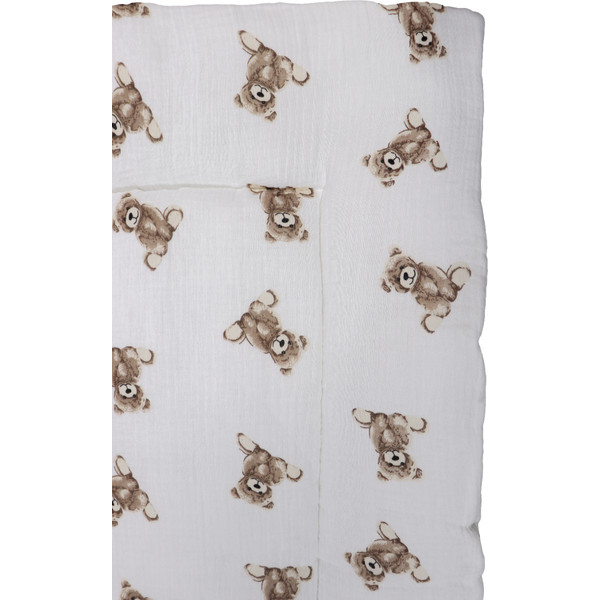 MamaLoes Teddy Beer Hydrofiel 80 x 100 cm Boxkleed ML020268