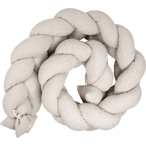 MamaLoes Teddy Boucle Naturel 210 cm Braided Bedbumper ML020515