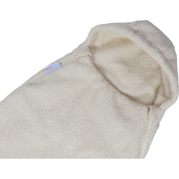 MamaLoes Teddy Boucle Naturel Autostoel Voetenzak ML020904