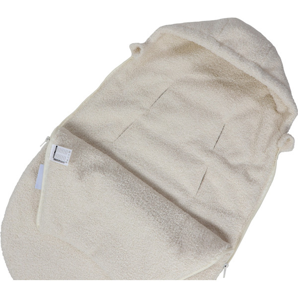 MamaLoes Teddy Boucle Naturel Autostoel Voetenzak ML020904