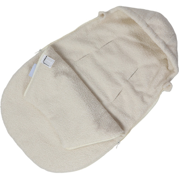 MamaLoes Teddy Boucle Naturel Autostoel Voetenzak ML020904