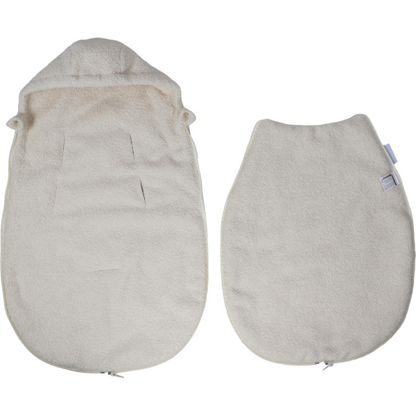MamaLoes Teddy Boucle Naturel Autostoel Voetenzak ML020904