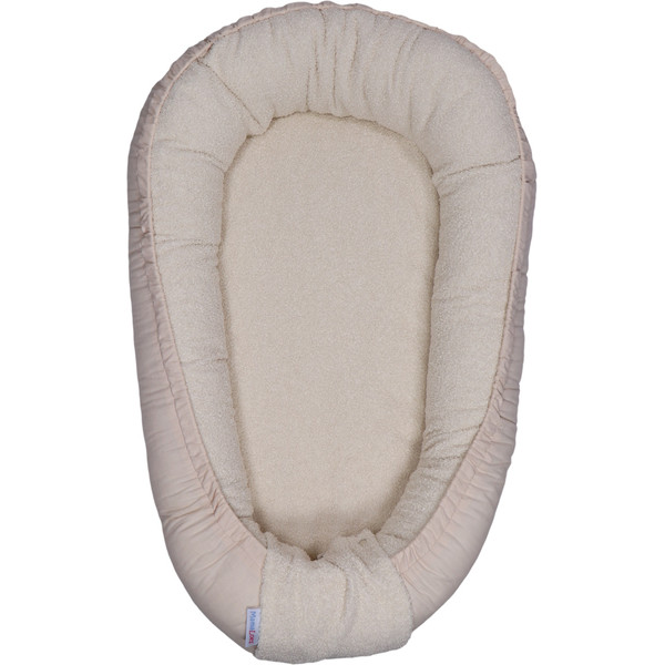 MamaLoes Teddy Boucle Naturel Omkeerbaar Babynest & Omkeerbaar Boxkleed