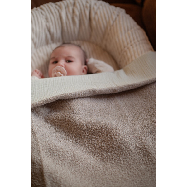 MamaLoes Teddy Boucle Nougat 75 x 100 cm Wiegdeken ML020814