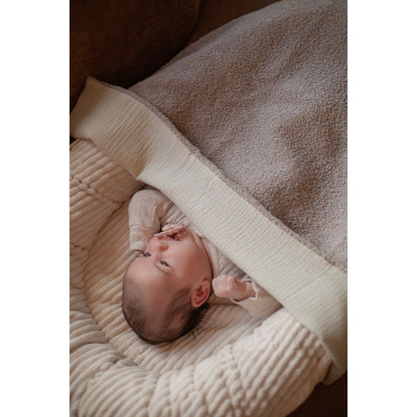 MamaLoes Teddy Boucle Nougat 75 x 100 cm Wiegdeken ML020814