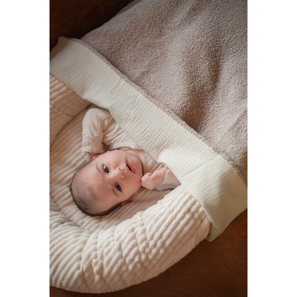 MamaLoes Teddy Boucle Nougat 75 x 100 cm Wiegdeken ML020814