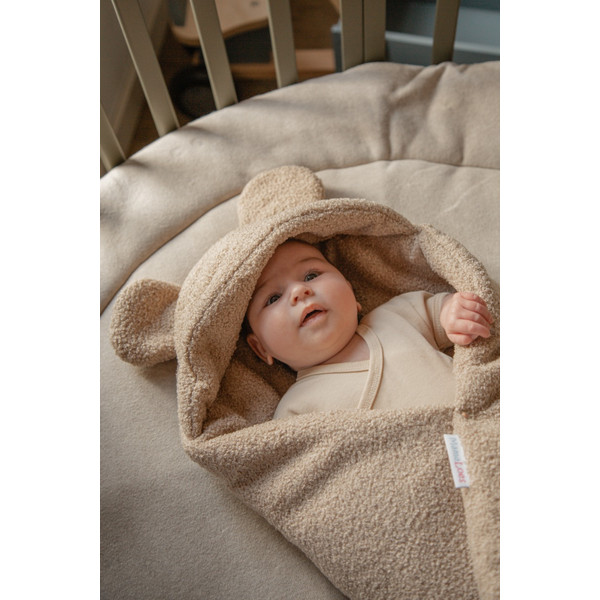 MamaLoes Teddy Boucle Nougat Multifunctioneel Wikkeldeken ML020907