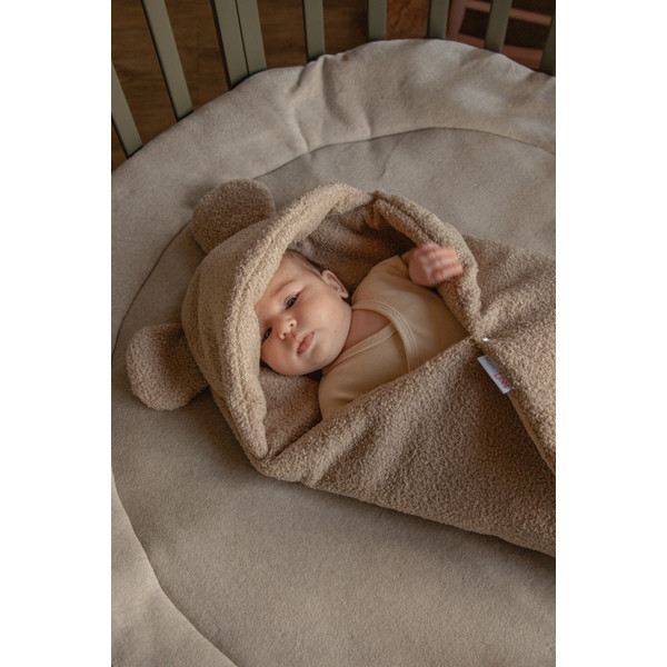 MamaLoes Teddy Boucle Nougat Multifunctioneel Wikkeldeken ML020907