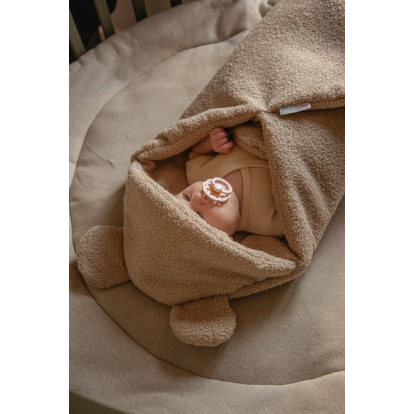 MamaLoes Teddy Boucle Nougat Multifunctioneel Wikkeldeken ML020907