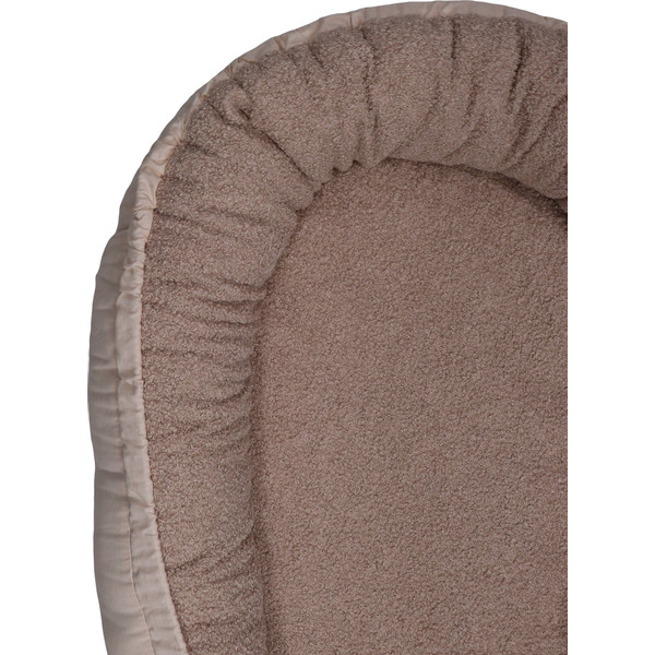 MamaLoes Teddy Boucle Nougat Omkeerbaar Babynest & Omkeerbaar Boxkleed