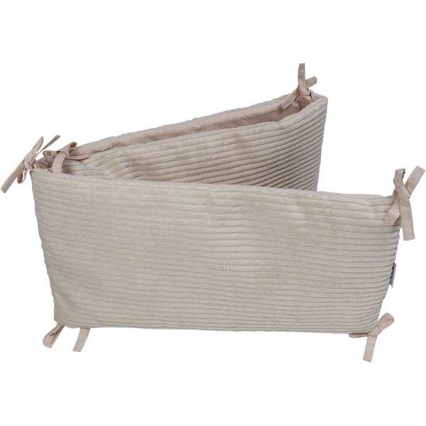 MamaLoes Velours Rib Beige 30 x 180 cm Bedbumper ML020511