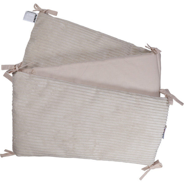 MamaLoes Velours Rib Beige 30 x 180 cm Bedbumper ML020511