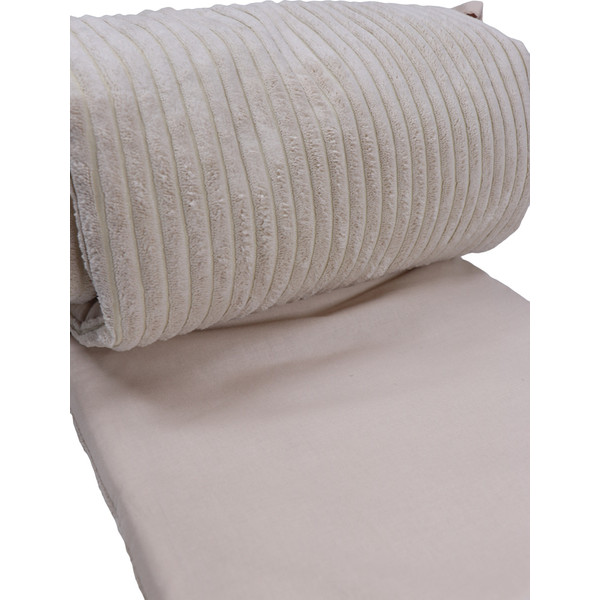 MamaLoes Velours Rib Beige 30 x 180 cm Bedbumper ML020511
