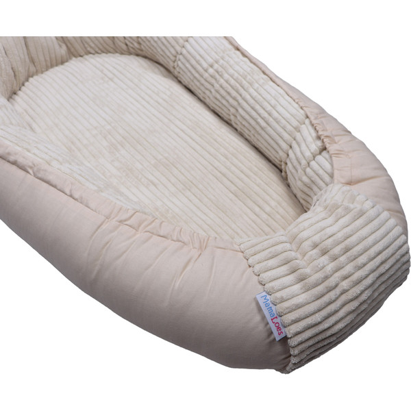 MamaLoes Velours Rib Beige Omkeerbaar Babynest ML020121
