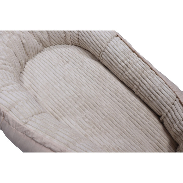 MamaLoes Velours Rib Beige Omkeerbaar Babynest ML020121
