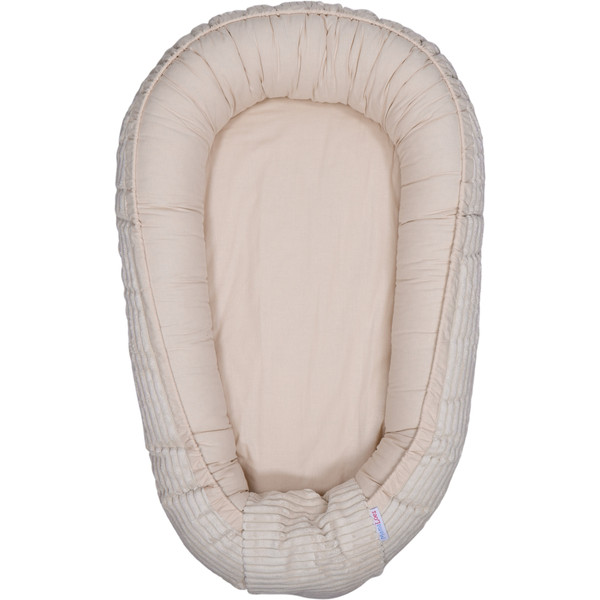 MamaLoes Velours Rib Beige Omkeerbaar Babynest ML020121
