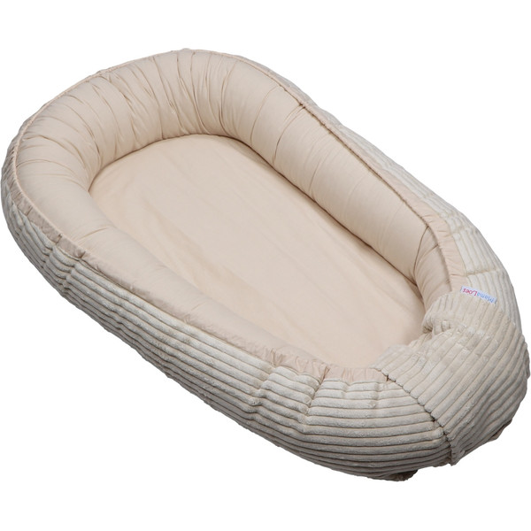 MamaLoes Velours Rib Beige Omkeerbaar Babynest ML020121