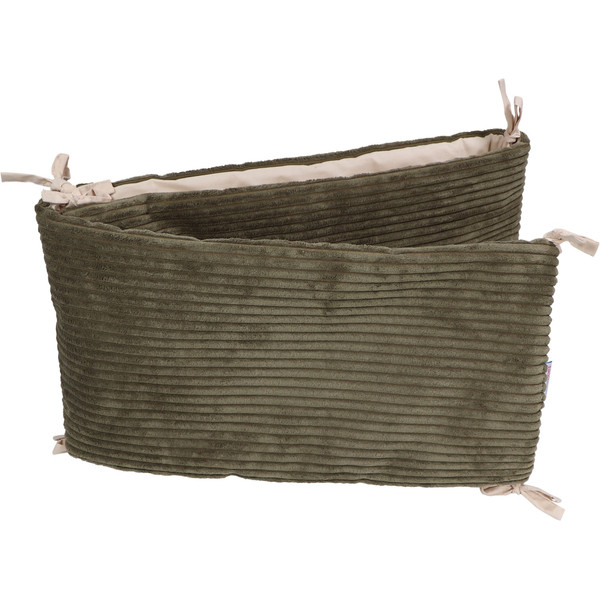 MamaLoes Velours Rib Groen 30 x 180 cm Bedbumper ML020513