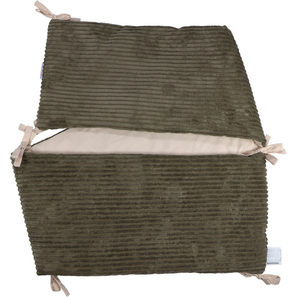 MamaLoes Velours Rib Groen 30 x 180 cm Bedbumper ML020513
