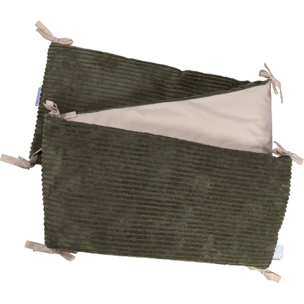 MamaLoes Velours Rib Groen 30 x 180 cm Bedbumper ML020513