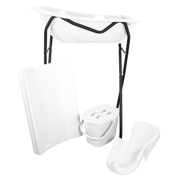 MamaLoes Wit Badset Incl. Zwarte Badstandaard