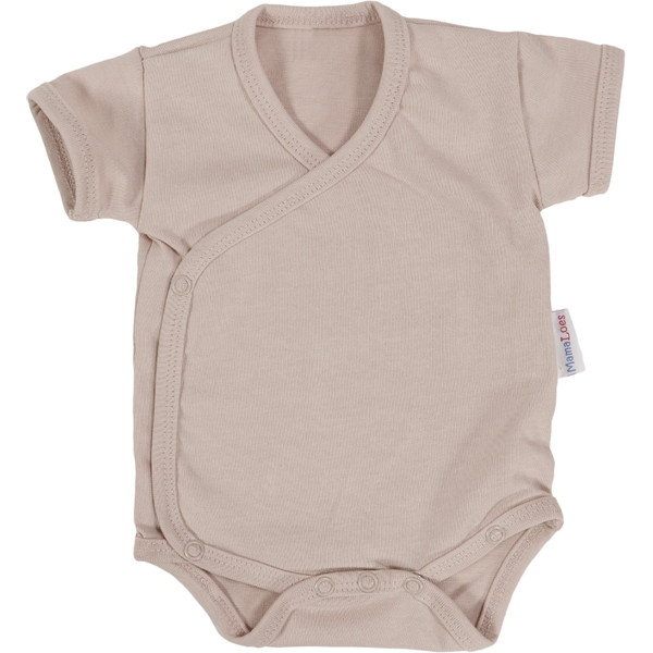 MamaLoes Zand Maat 68 Korte Mouw Overslag Romper ML010261