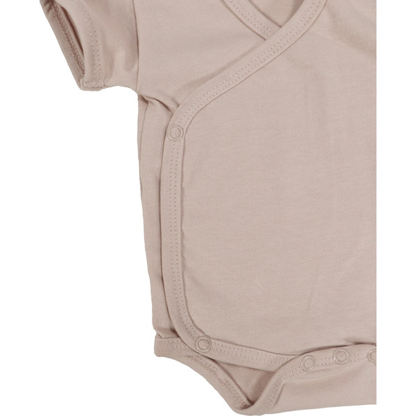 MamaLoes Zand Maat 68 Korte Mouw Overslag Romper ML010261