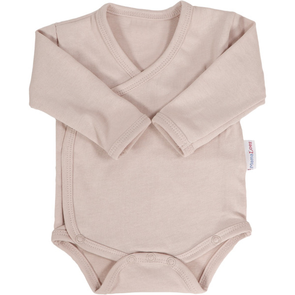 MamaLoes Zand Maat 62 Lange Mouw Overslag Romper ML010251