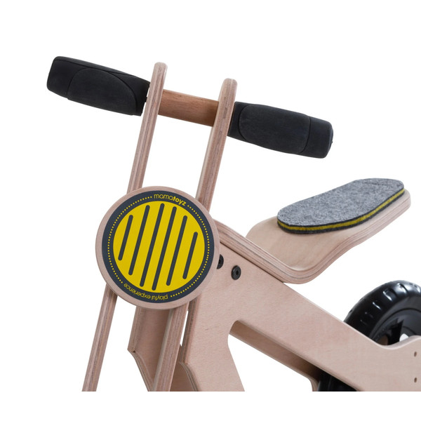 Mamatoyz Balance Bike Zwart Houten Loopfiets MT06