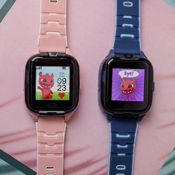 Maxlife Blauw GPS Wifi 4G Kinder Smartwatch MXKW-350-Blue