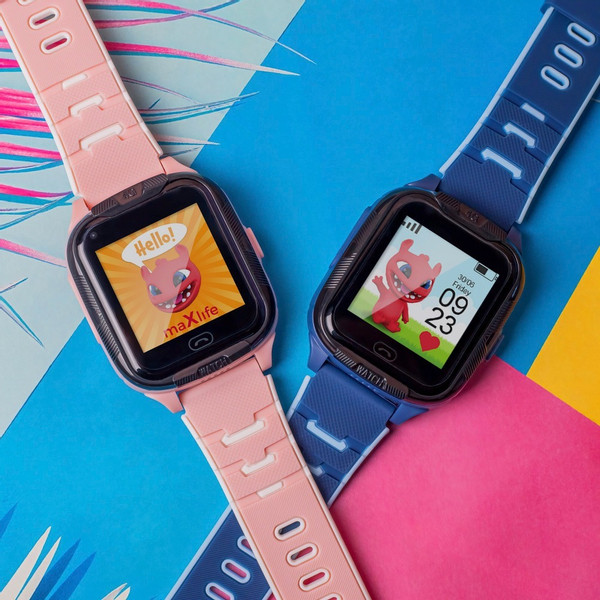 Maxlife Blauw GPS Wifi 4G Kinder Smartwatch MXKW-350-Blue