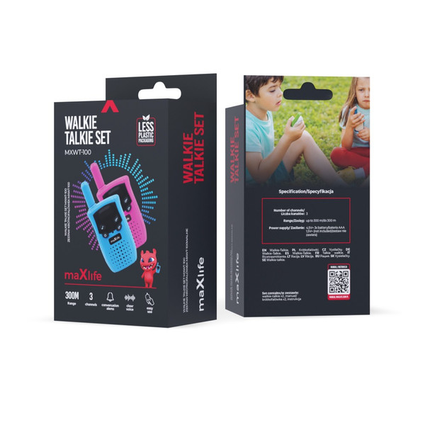Maxlife Blauw / Roze Walkie Talkie Set MXWT-100