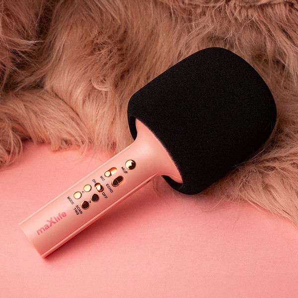 Maxlife Roze Bluetooth Karaoke Microfoon Speaker MXBM-600-Pink