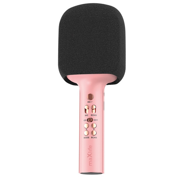 Maxlife Roze Bluetooth Karaoke Microfoon Speaker MXBM-600-Pink