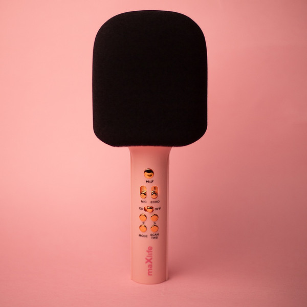 Maxlife Roze Bluetooth Karaoke Microfoon Speaker MXBM-600-Pink