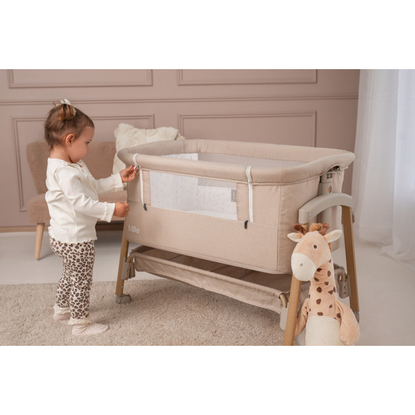 Lorelli Millie Beige Wieg Aan Bed