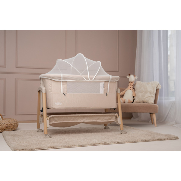 Lorelli Millie Beige Wieg Aan Bed