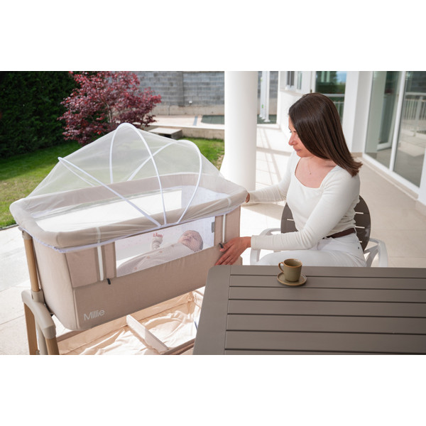 Lorelli Millie Beige Wieg Aan Bed