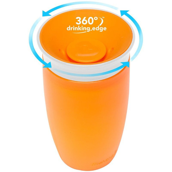 Munchkin 296ml 12m+ Miracle 360 Sippy Cup Oranje Anti-Lek Beker 012444