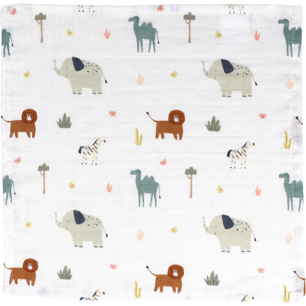 MamaLoes Jungle 30 x 30 cm 3 Stuks Hydrofiel Monddoekjes