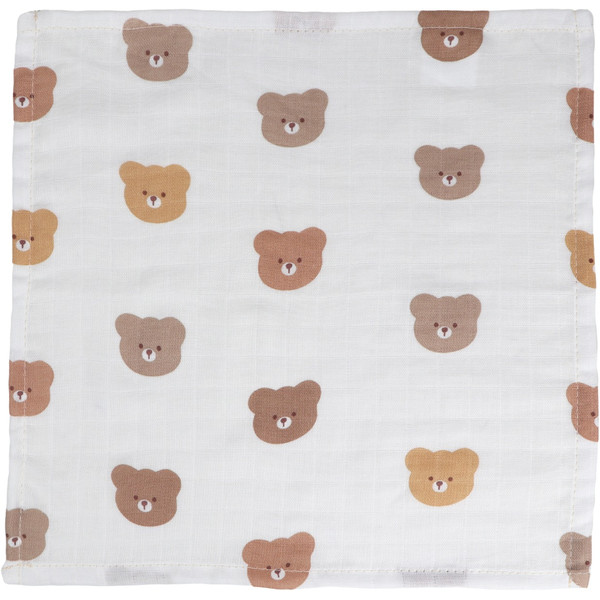 MamaLoes Beertjes 30 x 30 cm 3 Stuks Hydrofiel Monddoekjes