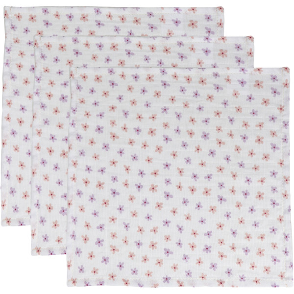 MamaLoes Bloemen 30 x 30 cm 3 Stuks Hydrofiel Monddoekjes