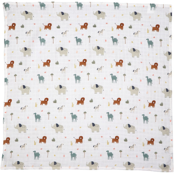 MamaLoes Jungle 120 x 120 cm Hydrofiel Multidoek 2 Stuks