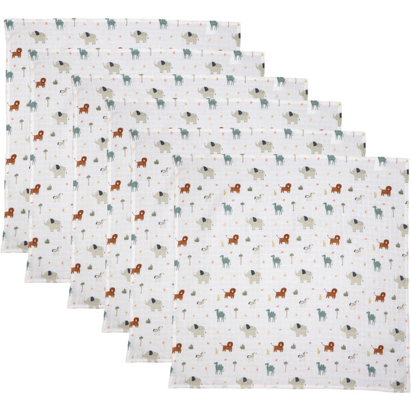 MamaLoes Jungle 70 x 70 cm 6 Stuks Hydrofiel Multidoek